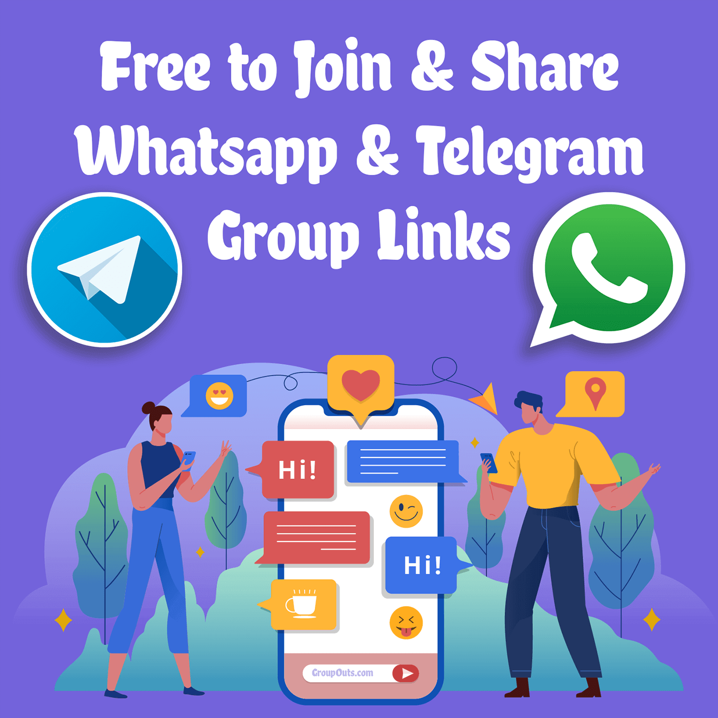 Unlimted WhatsApp & Telegram Group Links